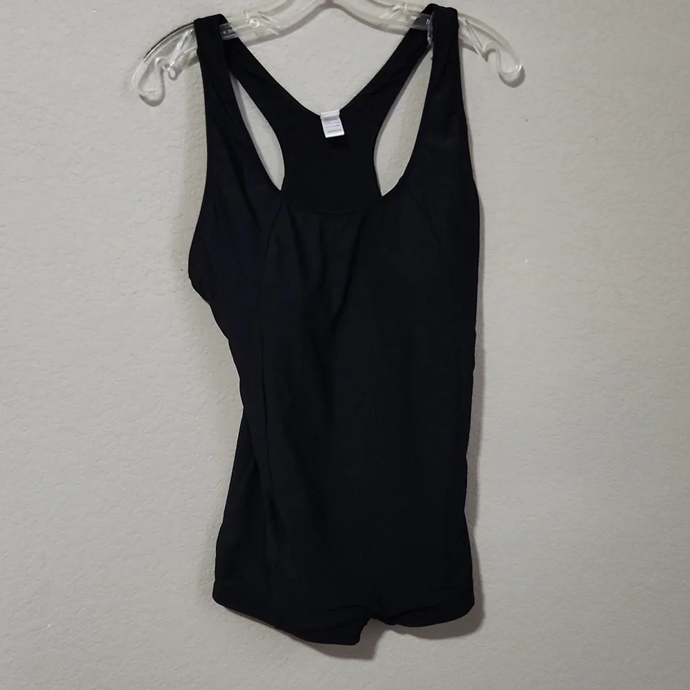 Zeraca Womens Swimsuit Shorts Size L One Piece Black Size 12 TO 14
